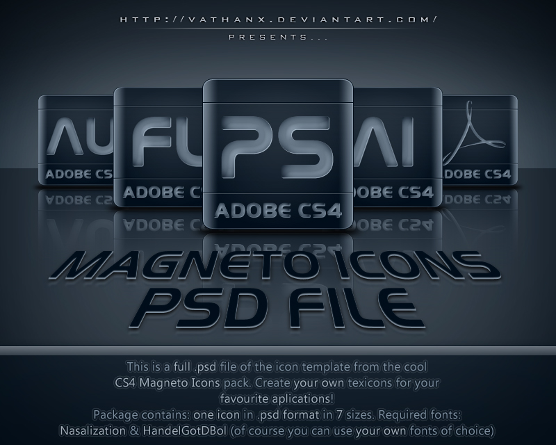 CS4 Magneto Icons PSD