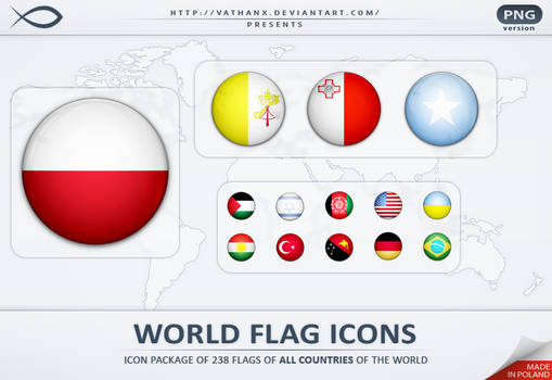 World Flag Icons PNG
