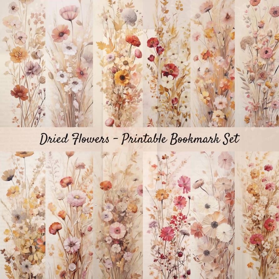 Dried Flowers Printable Bookmarks by aquaramelia on DeviantArt