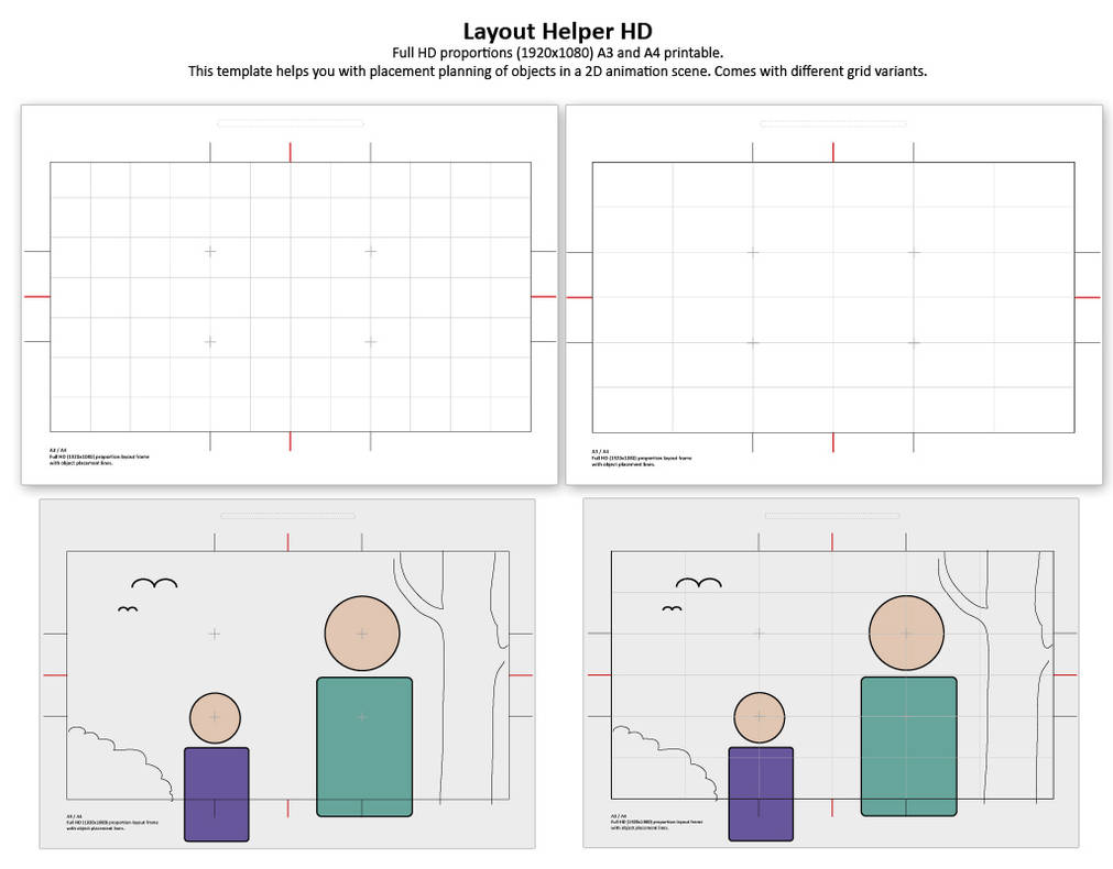 Layout Helper Hd A3 And A4 Printable By Larsguitar82 On Deviantart