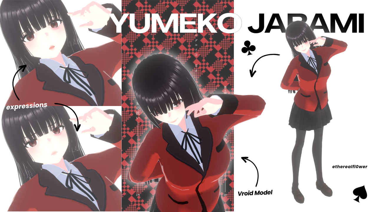 Yumeko Jabami | VRoid Model by etherealfl0wer on DeviantArt