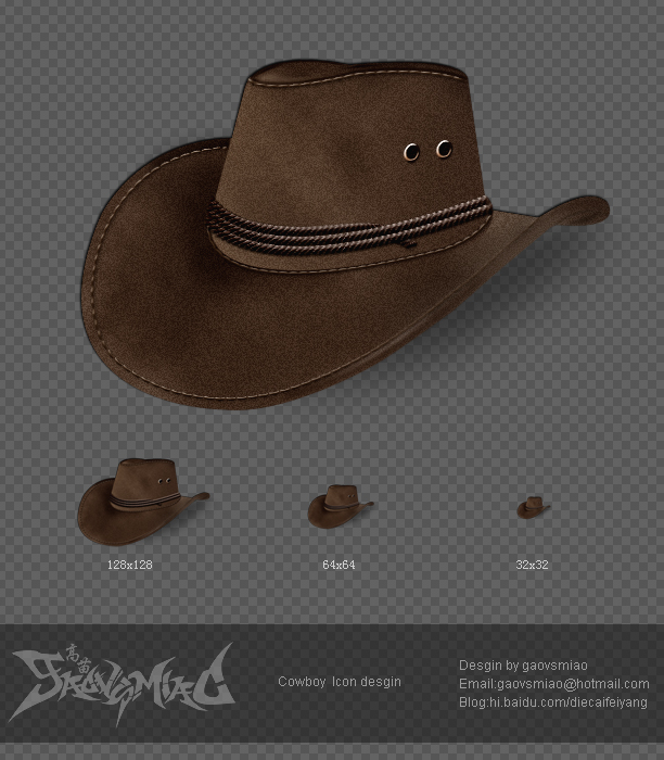 Cowboy hat icons design