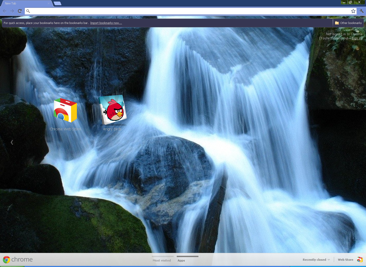 Waterfall Theme for Google Chrome