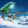 Happy Xmas Polar bear + moose