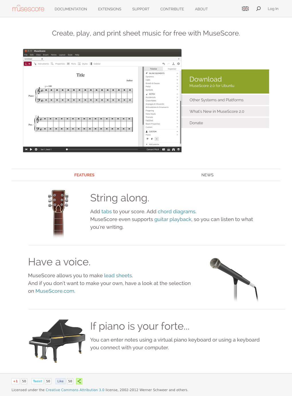 MuseScore Homepage - Iteration 2