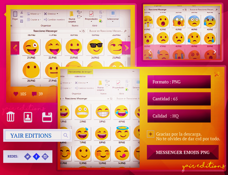 PACK PNG EMOJIS MESSENGER by on DeviantArt