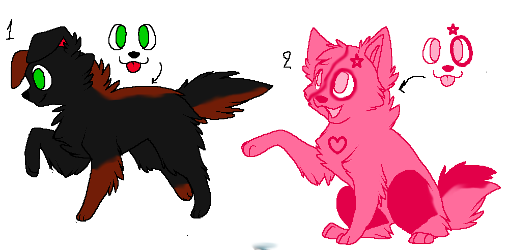 Dragonclaw and Angel *adoptables?* *Wolf*