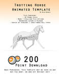 Downloadable Trotting Horse Template - ANIMATED