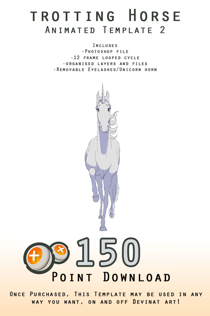 Downloadable Trotting Horse Template 2 Animated By Wild Hearts