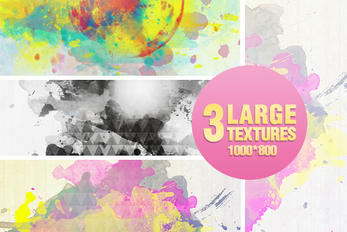 3 Watercolor textures - 2104