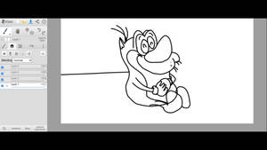 Stimpy: Drawing Process
