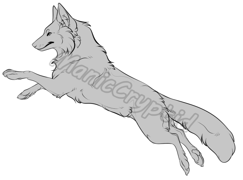 (Lineart) Bounding Fox - 1$/150 Points by Manicryptid on DeviantArt