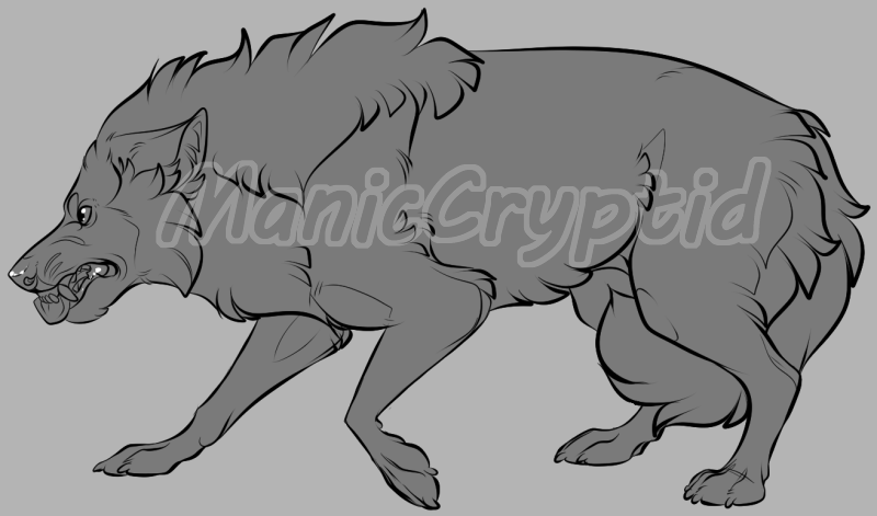 (Lineart) Wolf #2 - FREE by Manicryptid on DeviantArt