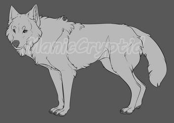 (Lineart) Simple Canine - 1$/150 Points