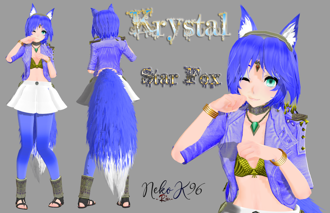 MMD Krystal V1.1 (Star Fox series) DL by petite-neko-kitsune on DeviantArt
