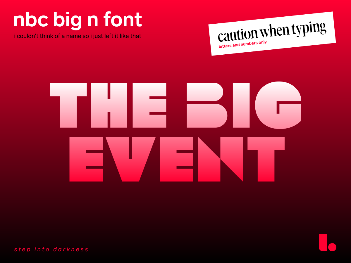 nbc big n font by LyricWest on DeviantArt