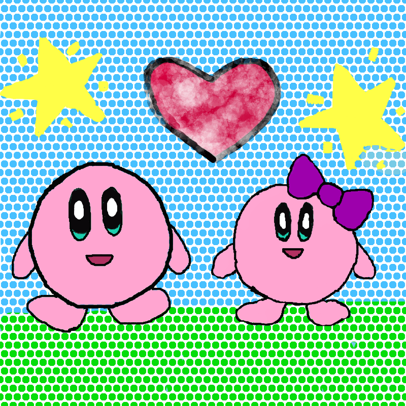 Kirby and his true love by Rena17 on DeviantArt