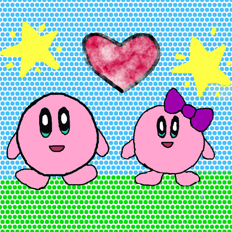 Kirby and his true love by Rena17 on DeviantArt