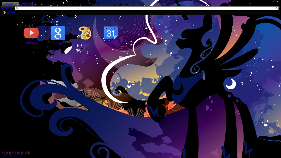 Luna Silhouette Chrome theme (Black variation)