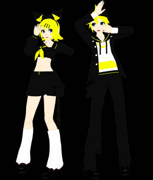 [-MMD-] BRING IT ON - Rin,Len [ Model DL]