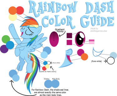 Rainbow Dash Color Guide (Colors From Hubworld)