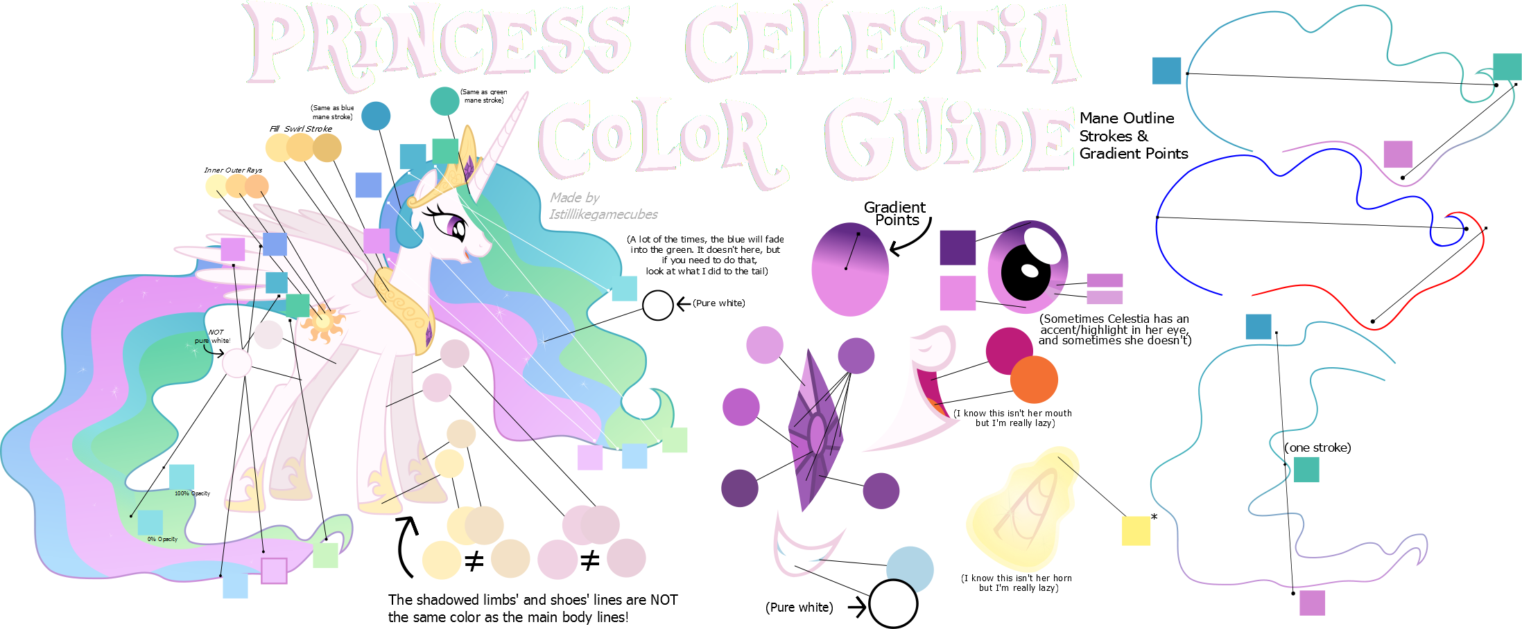 Celestia Color Guide (Colors from Hubworld) by Haspet on DeviantArt