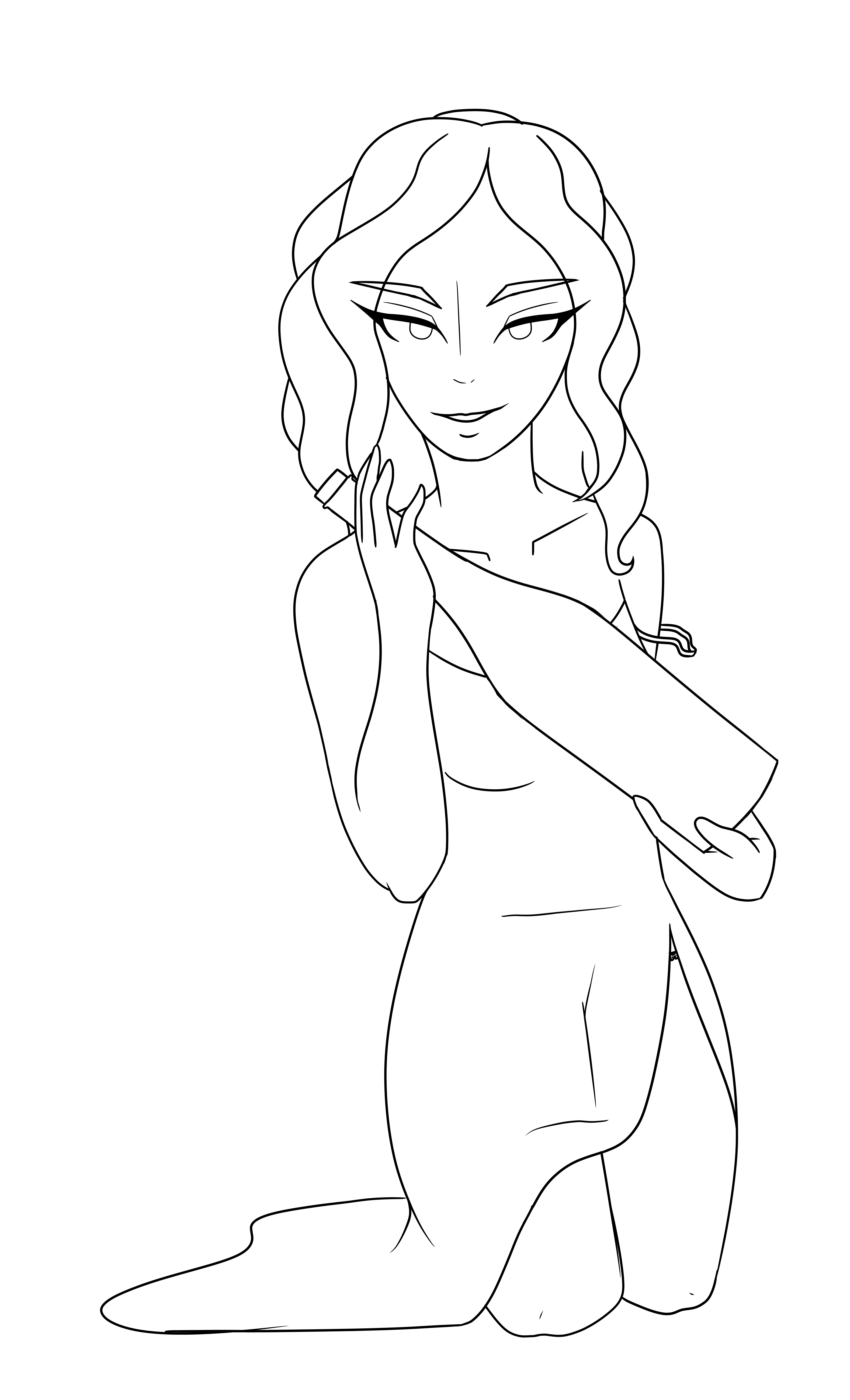 Wine Girl FREE LINEART by DoItForScotty on DeviantArt