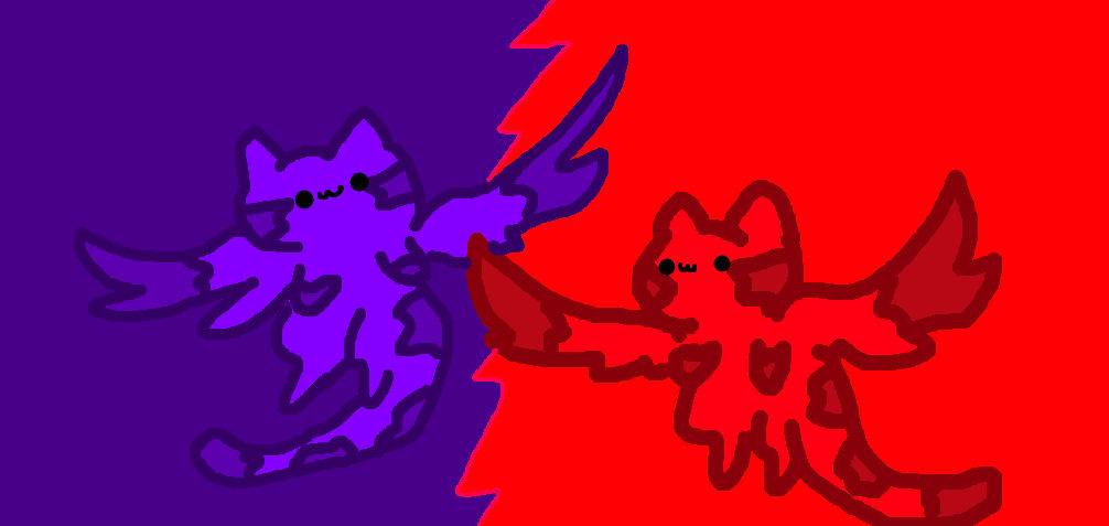 PURPLE AND RED KITTIES by waffler-kirby on DeviantArt