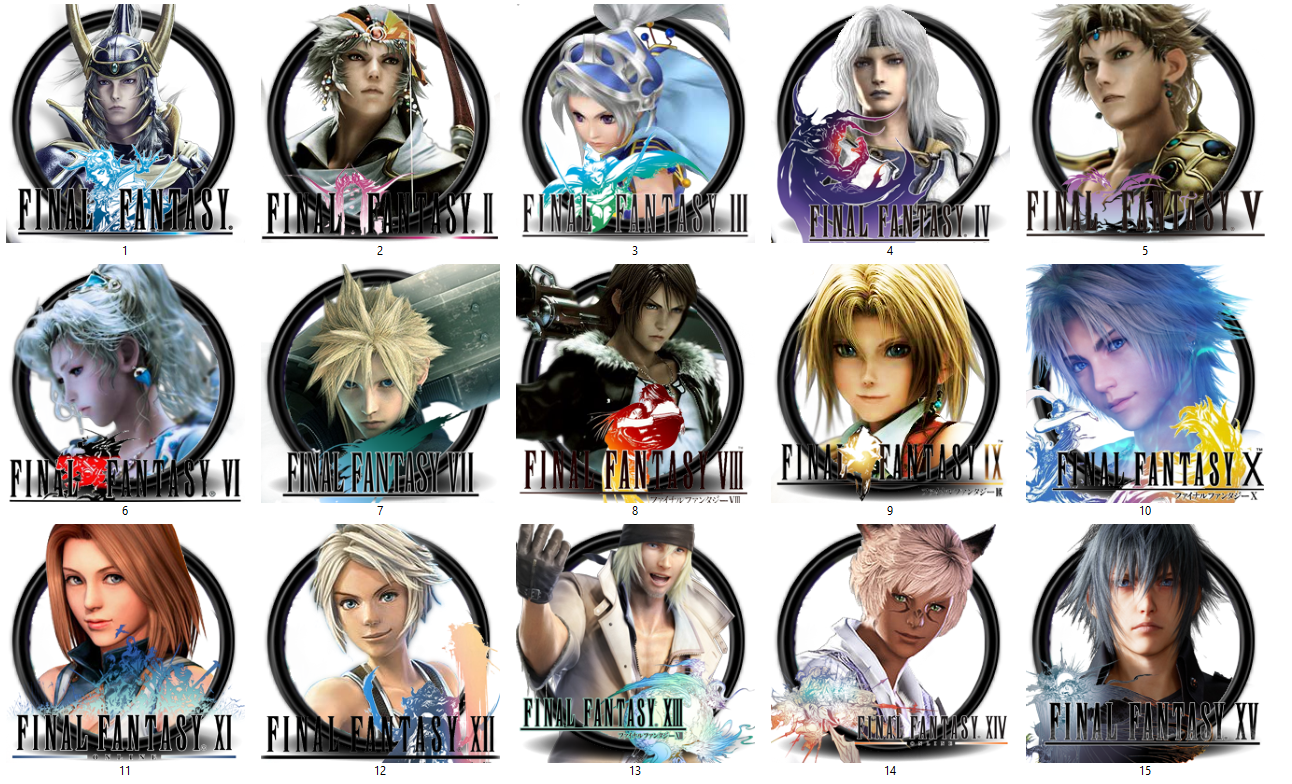 Final Fantasy games' icons pack for windows by YuukiNatsuno on DeviantArt