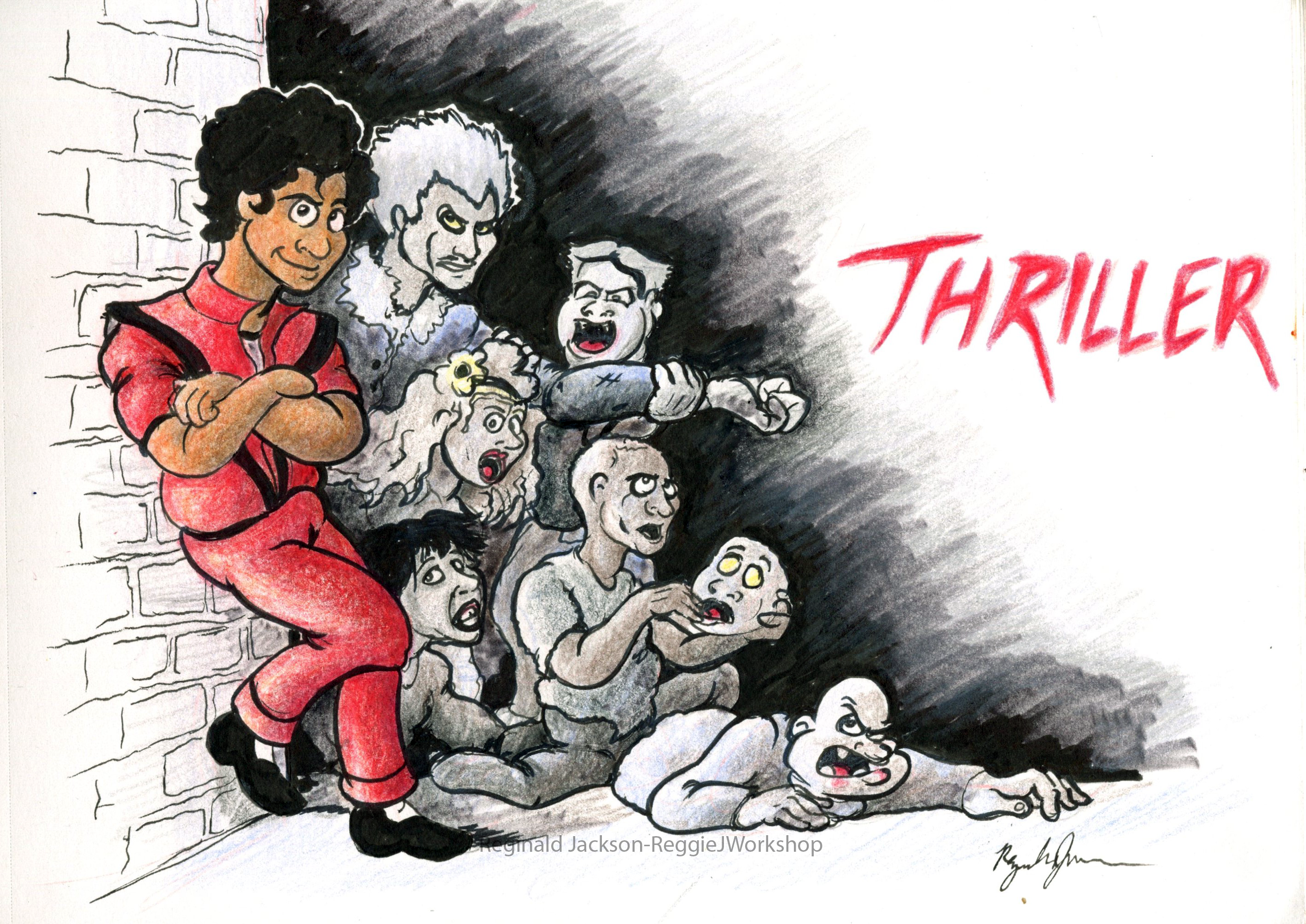 Michael Jackson's Thriller (In color) by ReggieJWorkshop on DeviantArt