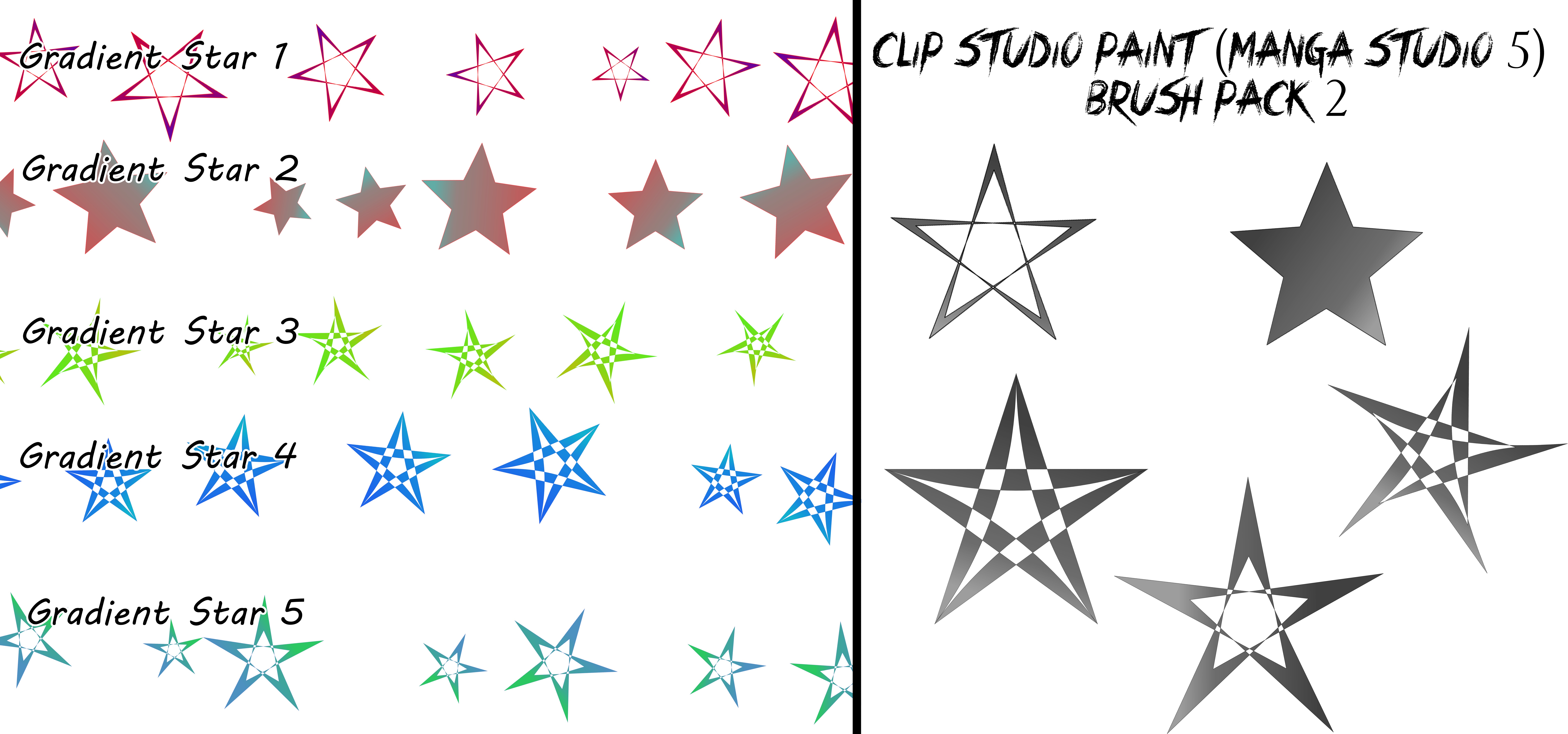 Clip Studio Paint (Manga Studio 5) Brush Pack 2