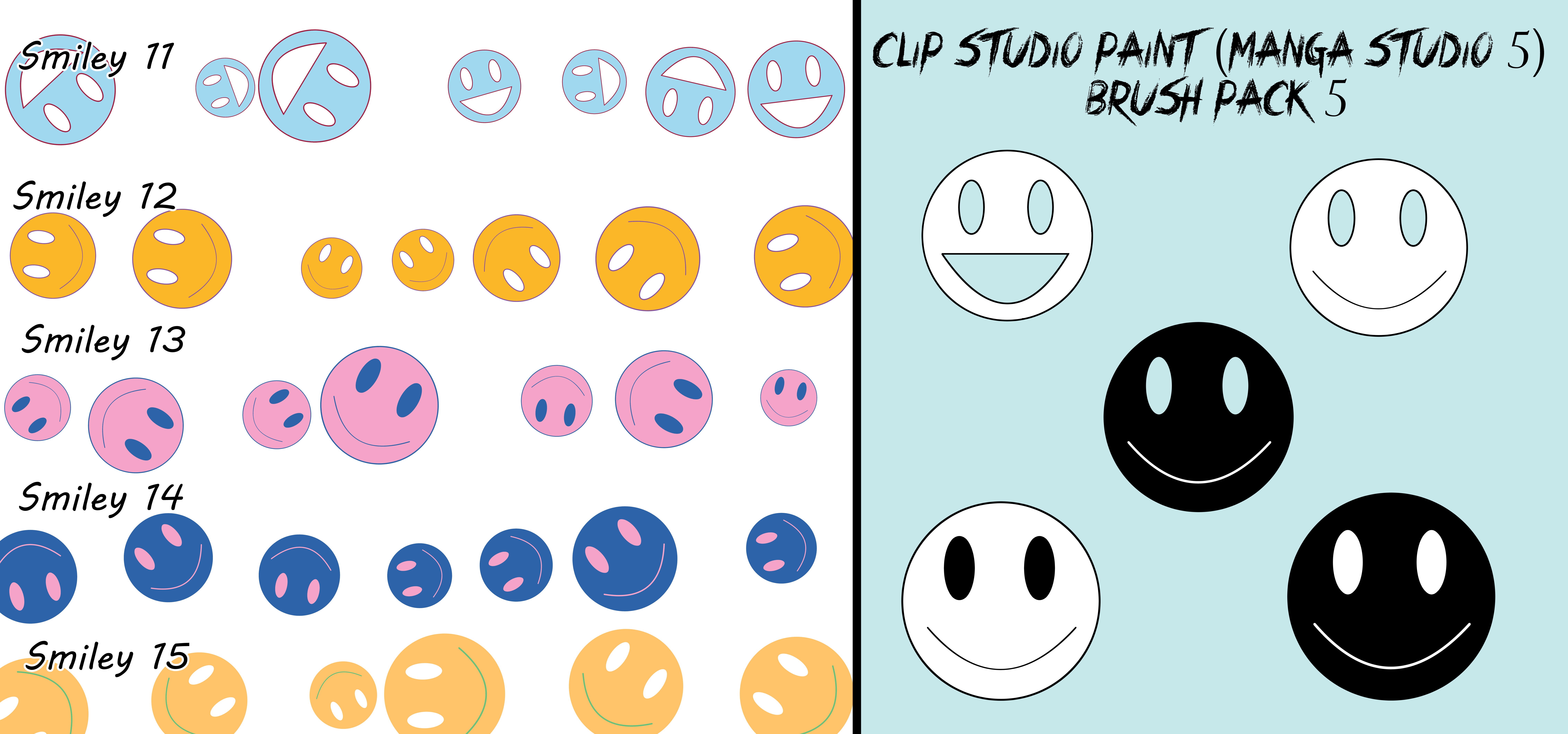 Clip Studio Paint (Manga Studio 5) Brush Pack 5 by Katarina-Kirishiki ...