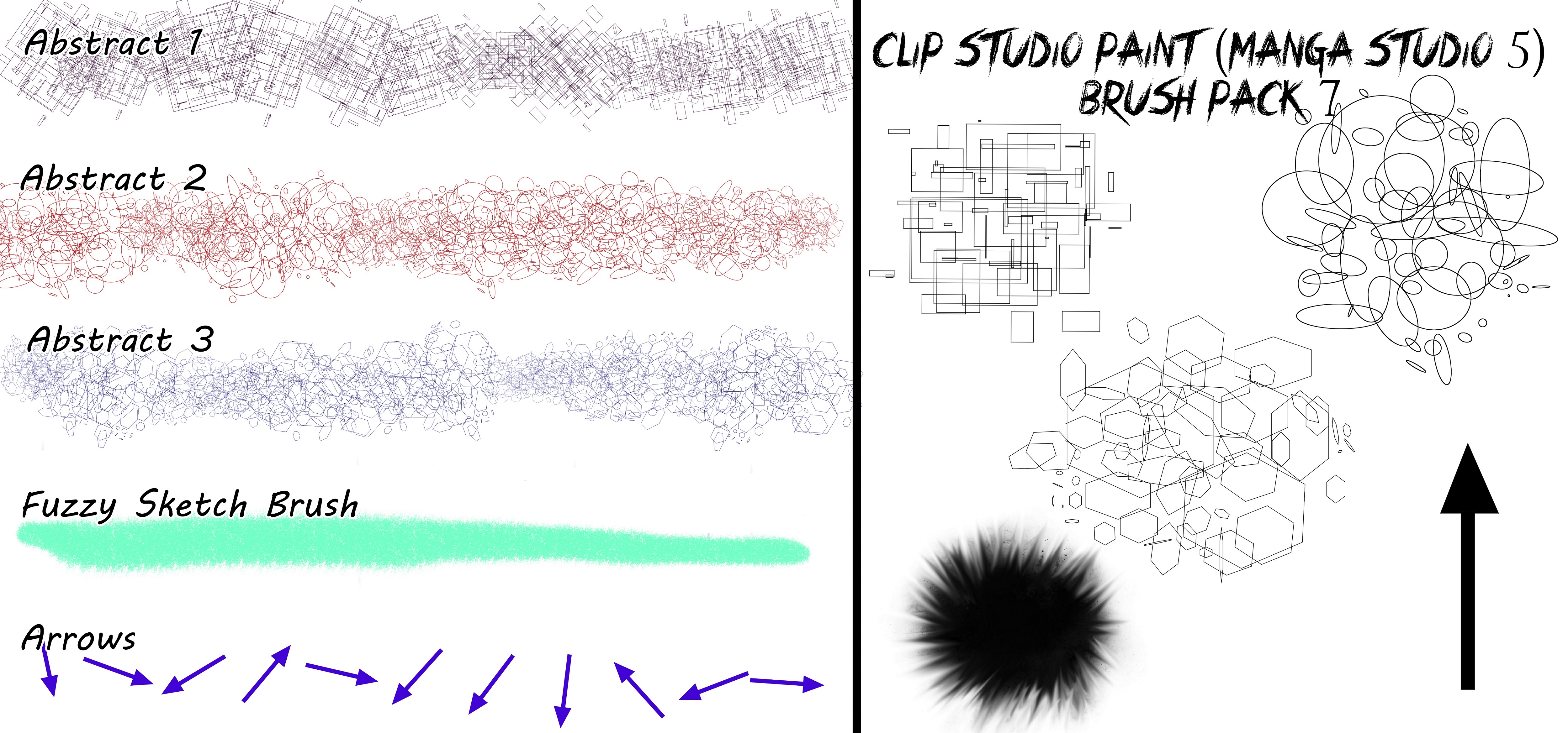 Clip Studio Paint (Manga Studio 5) Brush Pack 7