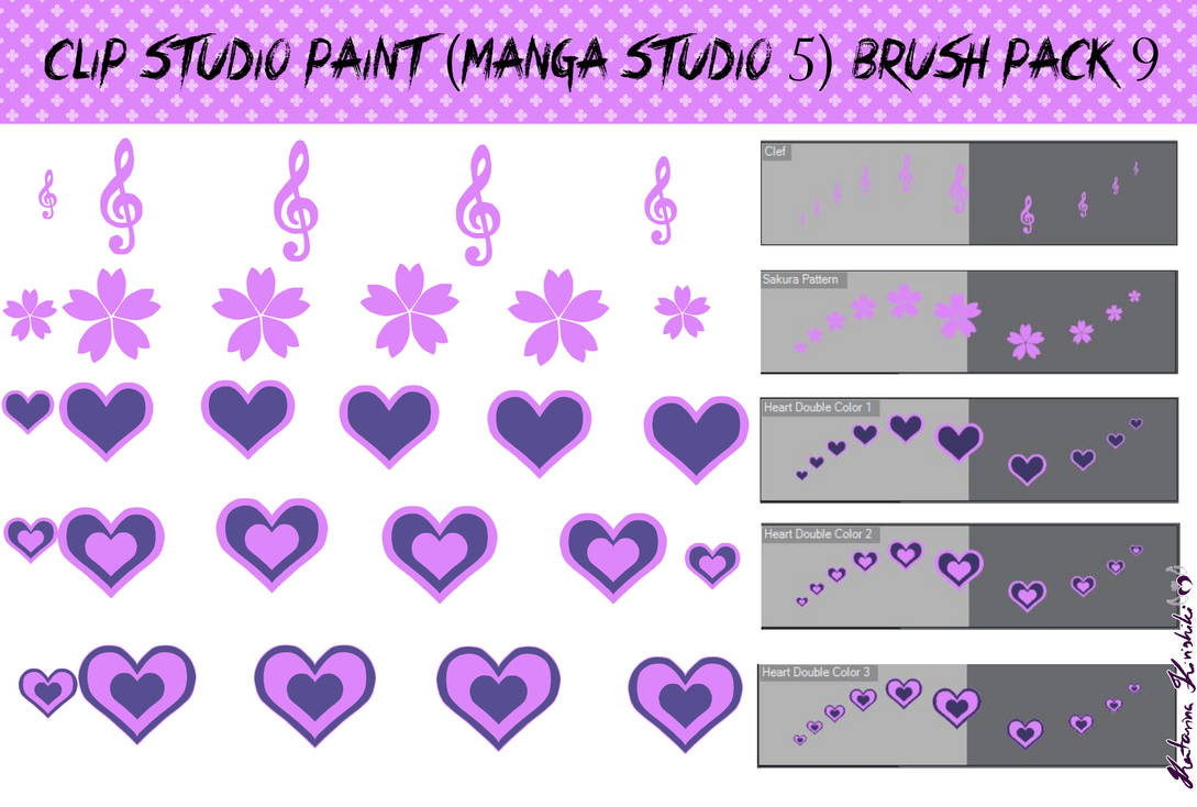 Clip Studio Paint (Manga Studio 5) Brush Pack 9 by Katarina-Kirishiki ...