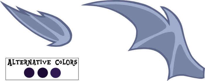 MLP Base parts - Bat Wings (Vector)