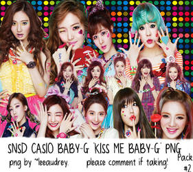 [PNG PACK #2] SNSD CASIO BABY-G S/S KISS ME BABY-G