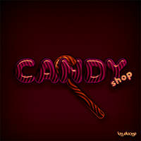 Candy Shop PSD template and style