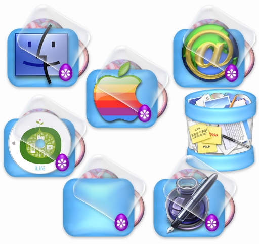 blue Easter icons