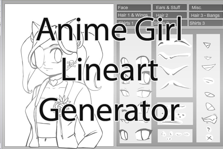 Anime Girl lineart Generator by keevs on DeviantArt