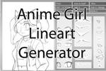 Anime Girl lineart Generator