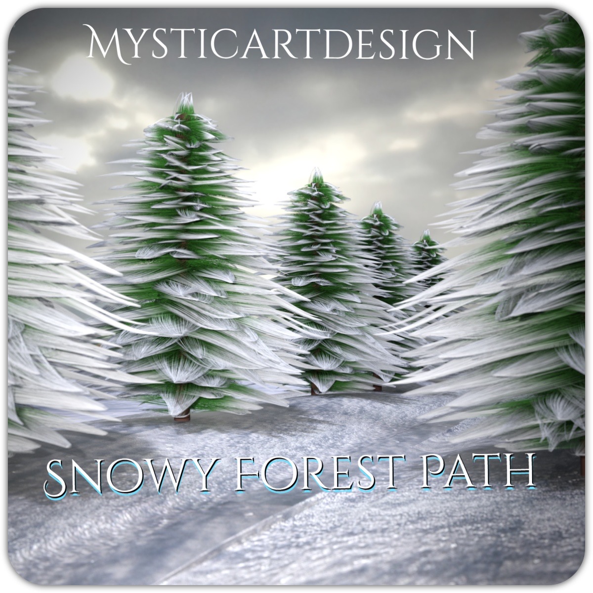 Snowy Forest Path by Mysticartdesign on DeviantArt