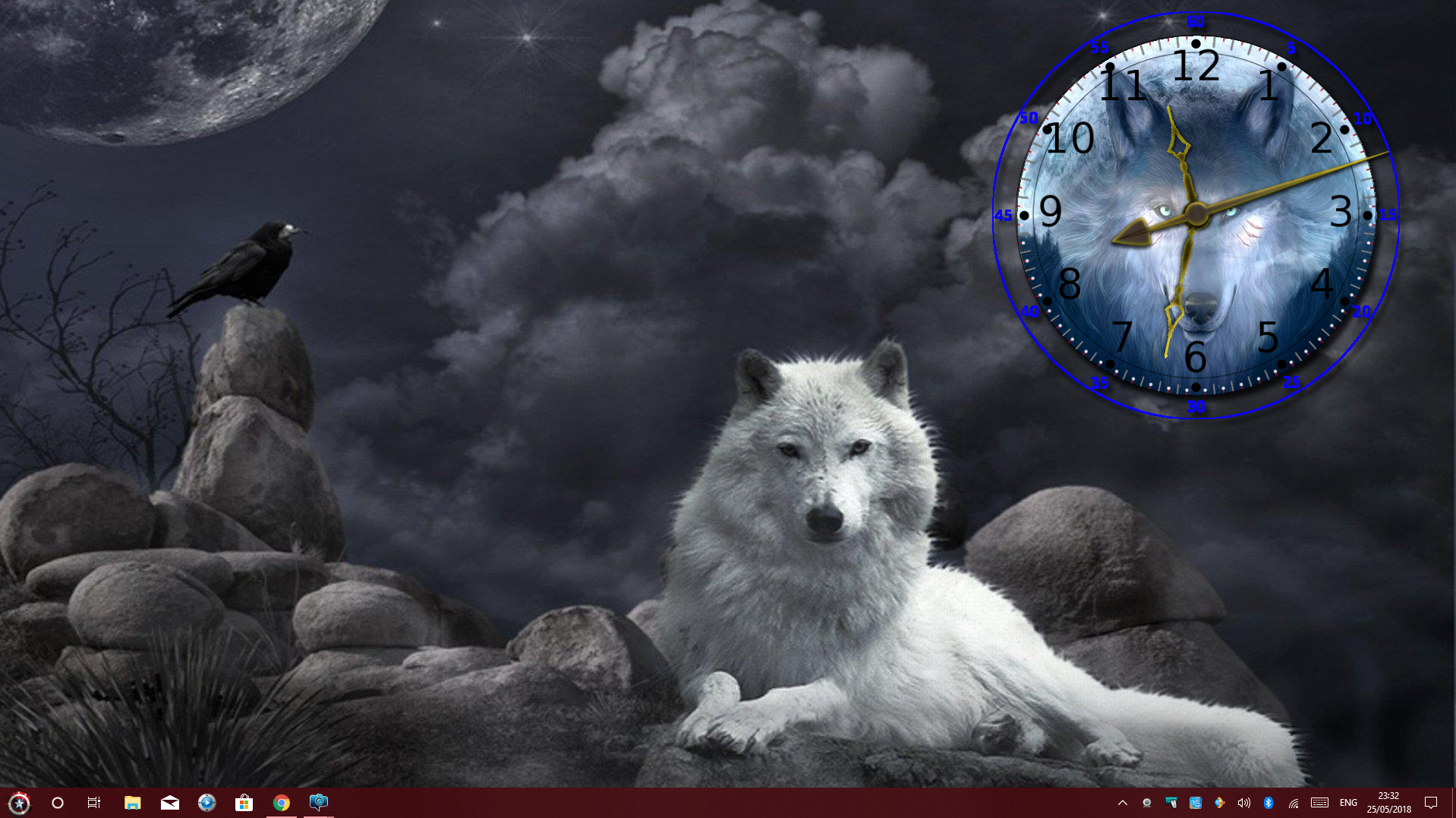 Wolf Clock For Xwidget