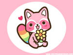 Rainbow Raccoon Wallpaper by MoogleGurl
