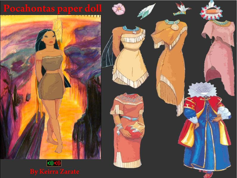 pocahontas paper doll