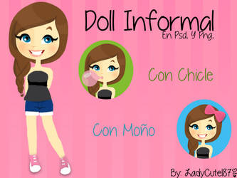 Doll Informal En PSD. Y PNG.