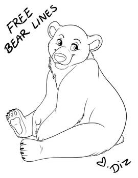 Free Bear Lineart