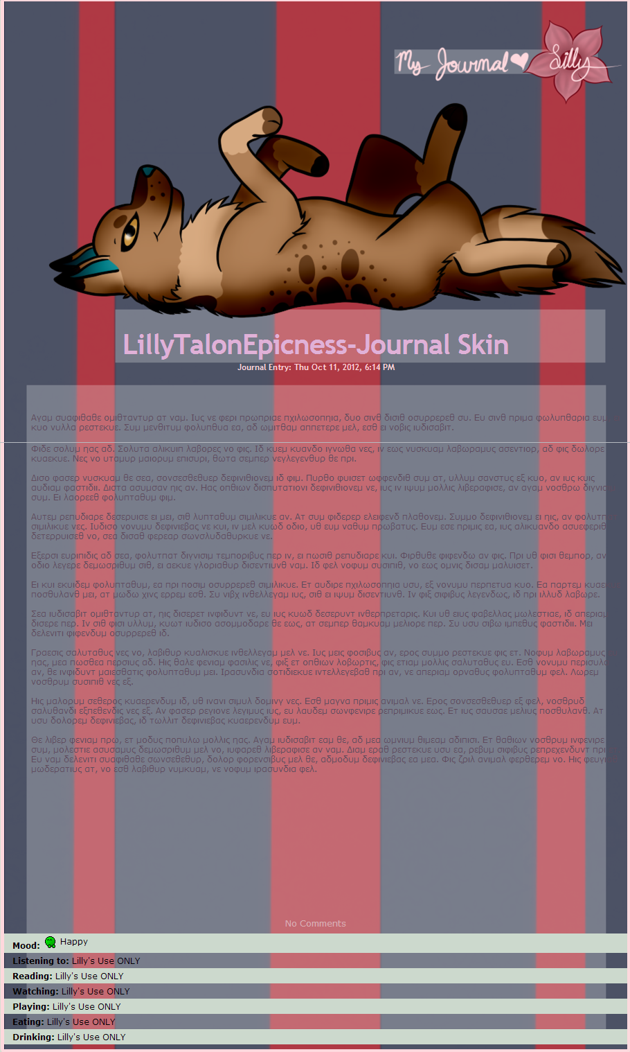 LillyTalonEpicness Custom Journal Skin- Install