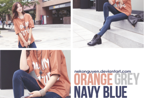 [PSD Coloring] Orange - Grey - Navy Blue