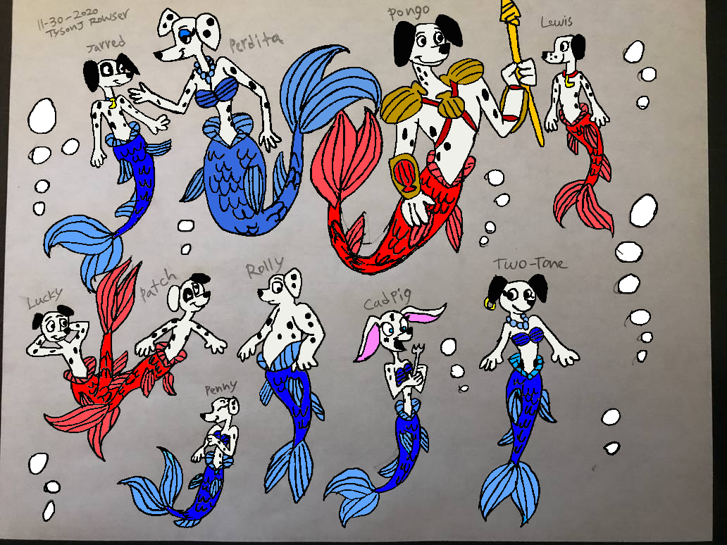The Dearly Mer Dalmatians Redesign (Colored) by dialga2018 on DeviantArt
