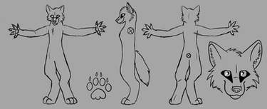 free fursuit design lineart